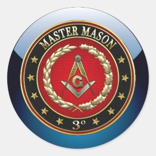 [500] Master Mason, 3rd Degree [Special Edition] Classic Round Sticker