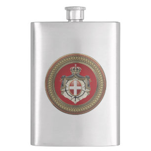 [500] Order of Malta - SMOM Coat of Arms Hip Flask