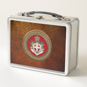 [500] Order of Malta - SMOM Coat of Arms Metal Lunch Box