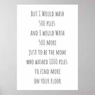 500 piles of laundry sign