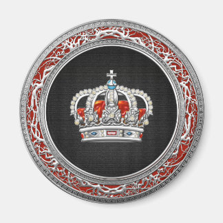 [500] Prince-Princess King-Queen Crown [Silver] Magnet