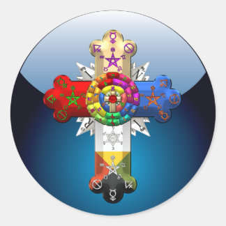 [500] Rosy Cross (Rose Croix) Classic Round Sticker