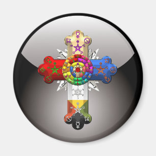 [500] Rosy Cross (Rose Croix) Magnet
