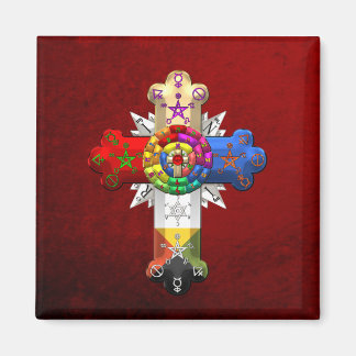[500] Rosy Cross (Rose Croix) Magnet