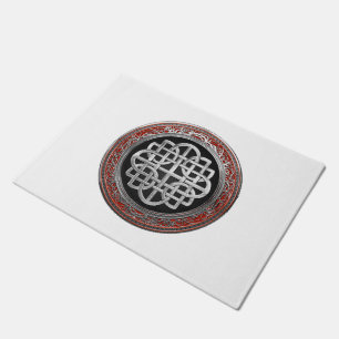 [500] Sacred Celtic Silver Knot Cross Doormat