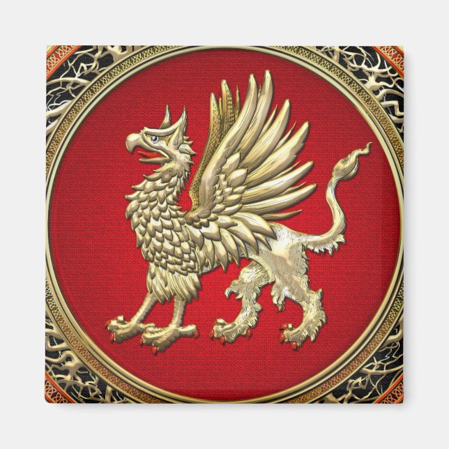 [500] Sacred Gold Griffin Magnet (Front)