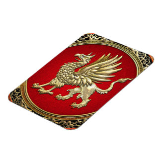 [500] Sacred Gold Griffin Magnet