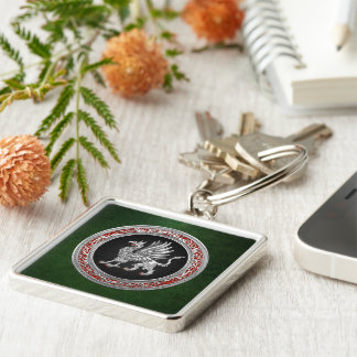 [500] Sacred Silver Griffin Key Ring