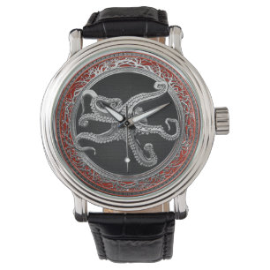 [500] Sacred Silver Octopus in Defensive Posture Watch