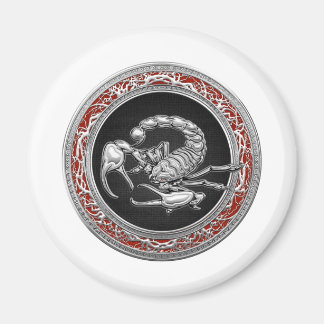 [500] Sacred Silver Scorpion on Black Magnet