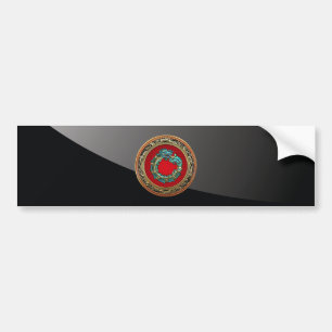 [500] Serpent God Quetzalcoatl [Jade] Bumper Sticker
