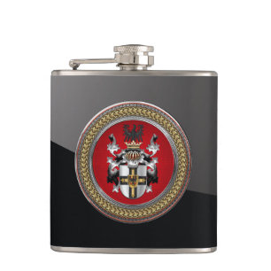 [500] Teutonic Order Coat of Arms Hip Flask