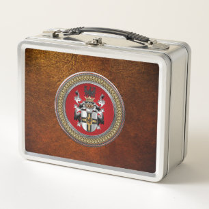 [500] Teutonic Order Coat of Arms Metal Lunch Box