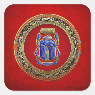 [500] Treasure Trove: Ancient Egyptian Scarab Square Sticker