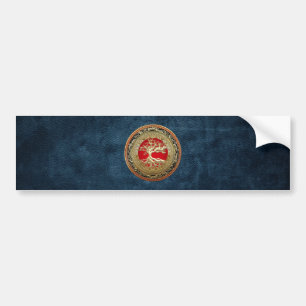 [500] Treasure Trove: Celtic Tree of Life [Gold] Bumper Sticker