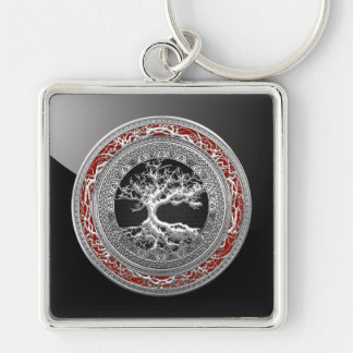 [500] Treasure Trove: Celtic Tree of Life [Silver] Key Ring