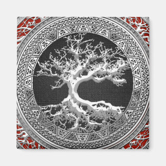 [500] Treasure Trove: Celtic Tree of Life [Silver] Magnet