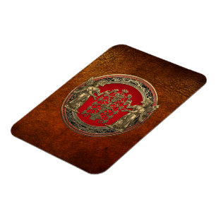 [500] Two Gold Ninurtas with Tree of Life Magnet