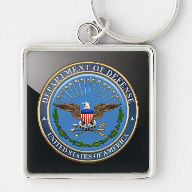 [500] U.S. Department of Defence (DOD) Emblem [3D] Key Ring (Front)
