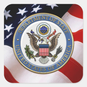 [500] U.S. Department of State (DoS) Emblem [3D] Square Sticker
