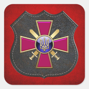 [500] Ukrainian Ground Forces Emblem Square Sticker