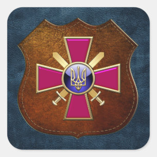 [500] Ukrainian Ground Forces Emblem Square Sticker