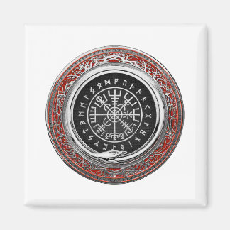 [500] Vegvisir - Viking Silver Magic Runic Compass Magnet