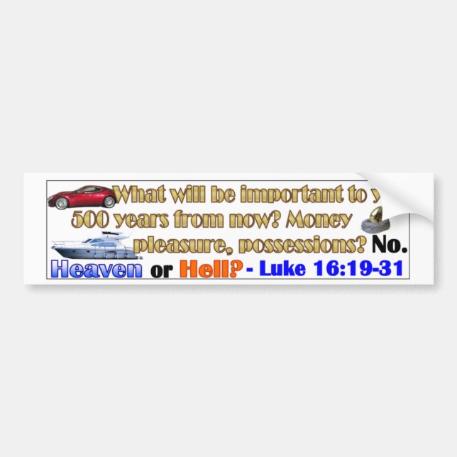 500 years from now bumper sticker (Front)