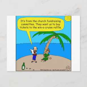 501 church fundraiser cartoon postcard