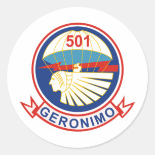 501st Parachute Infantry Regiment (PIR) Insignia Classic Round Sticker