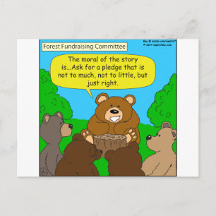 502 fundraising ask just the right way cartoon postcard