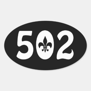 502 OVAL STICKER