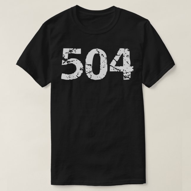 504 Area Code New Orleans Area Code Men's Louisian T-Shirt (Design Front)