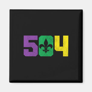 504 Area Code Pride Nola New Orleans Louisiana Mar Magnet