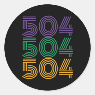 504 Mardi Gras 2025 Funny Carnival Costume Outfit Classic Round Sticker