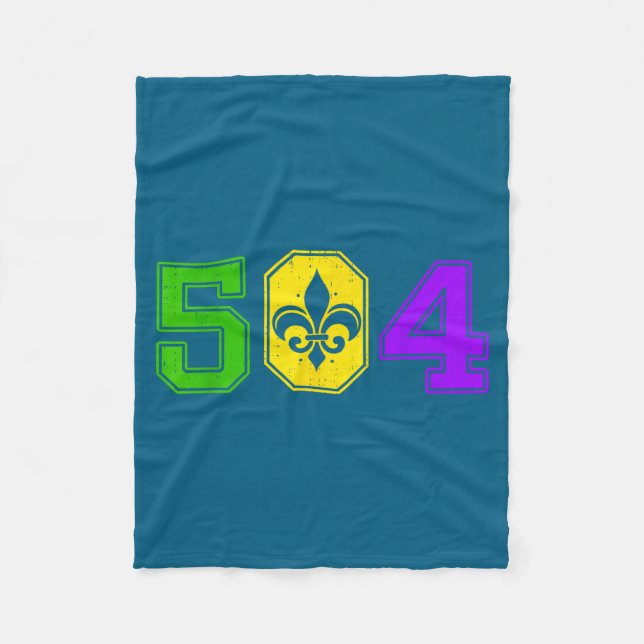 504 Mardi Gras New Orleans Louisiana Carnival Men  Fleece Blanket (Front)
