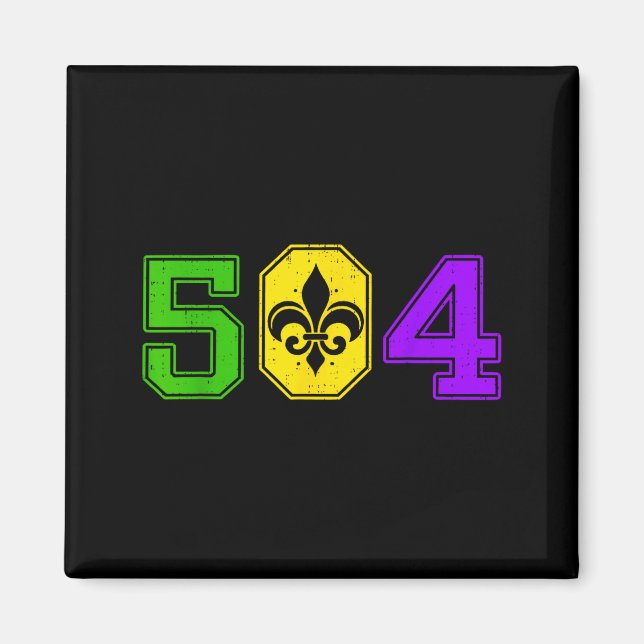 504 Mardi Gras New Orleans Louisiana Carnival Men  Magnet (Front)