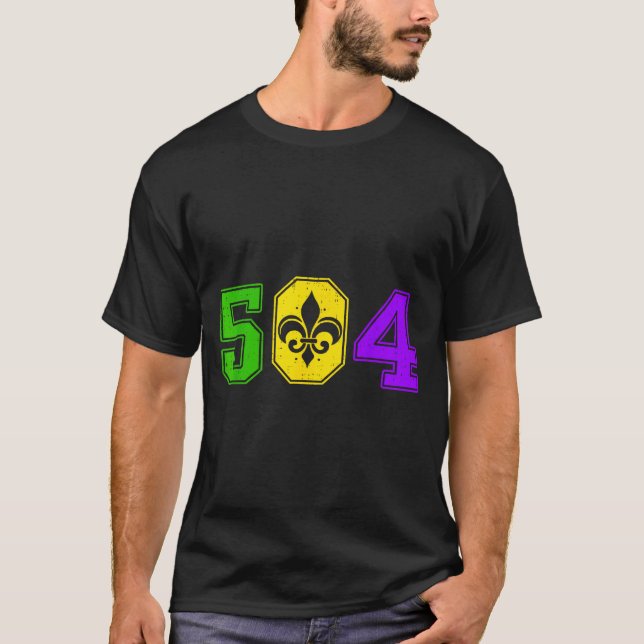 504 Mardi Gras New Orleans Louisiana Carnival Men  T-Shirt (Front)