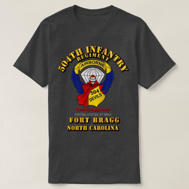 504th Infantry Regiment Devils FBNC T-Shirt (Design Front)