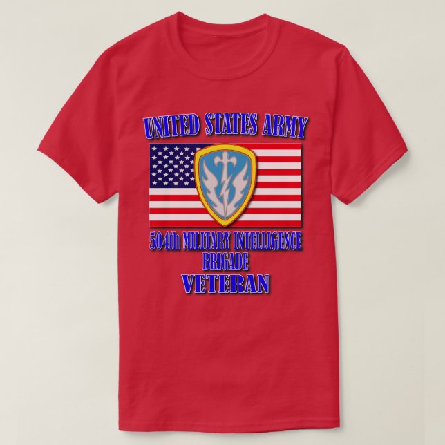 504th Military Intelligence Brigade Veteran 1 T-Shirt (Design Front)