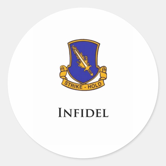 504th PIR- Infidel Classic Round Sticker (Front)