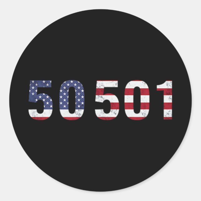 50501 Protest  Classic Round Sticker (Front)