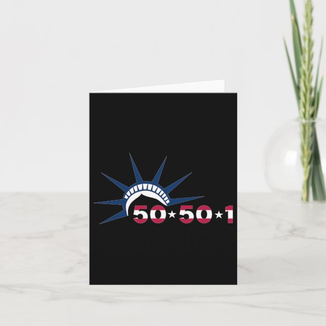 50501 Protest Movement Statue Of Liberty Against T Card (Front)