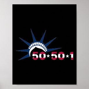 50501 Protest Movement Statue Of Liberty Against T Poster