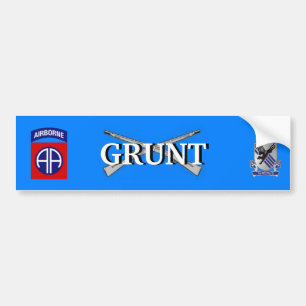 505th Infantry 82nd Airborne GRUNT Bumper Sticker