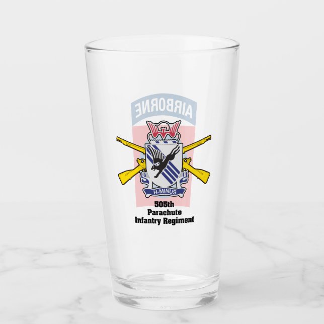 505th PIR 82nd Airborne Division Beer Glass (Front)