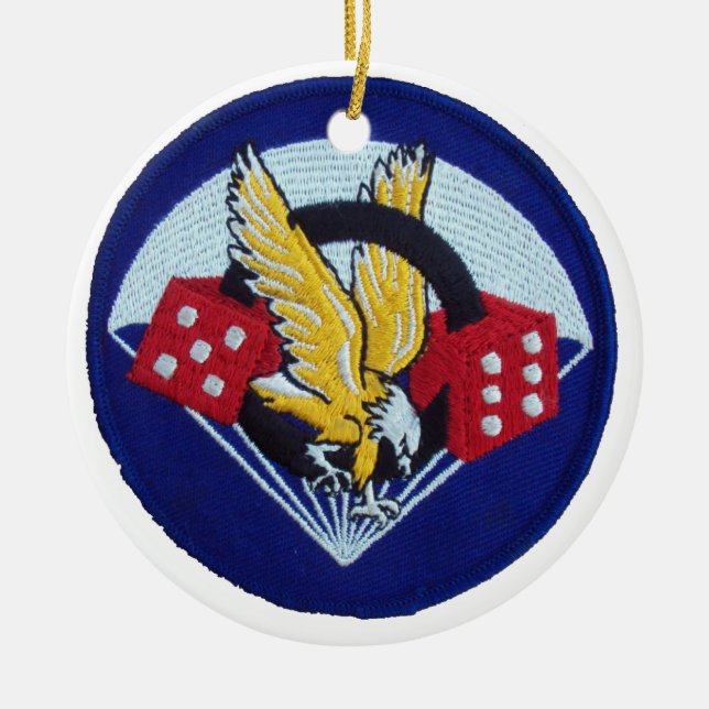506th Parachute Infantry Regiment Ceramic Tree Decoration (Front)