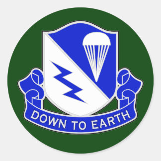 507th Infantry Regiment (Airborne) DUI Classic Round Sticker