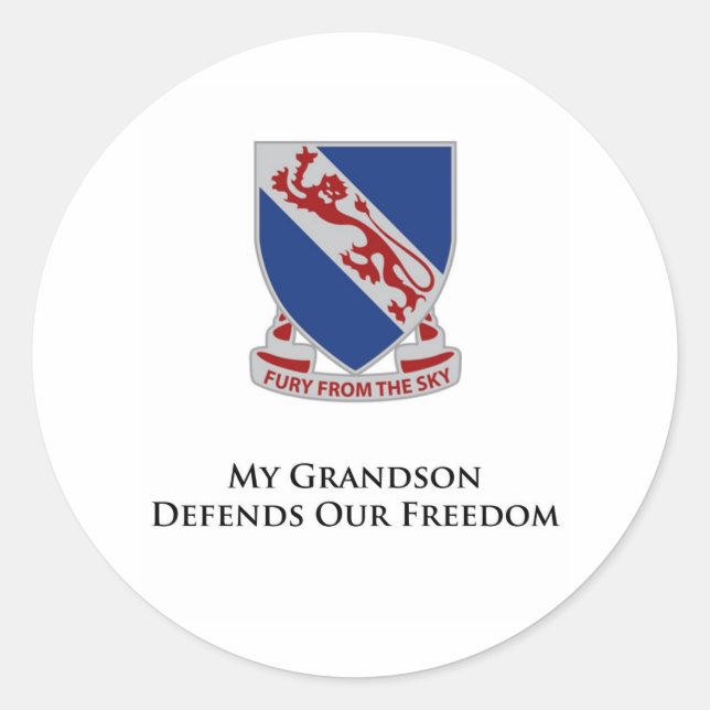 508th Grandson Defends Our Freedom Classic Round Sticker (Front)