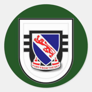 508th Infantry Regiment - 3d Battalion Flash Classic Round Sticker
